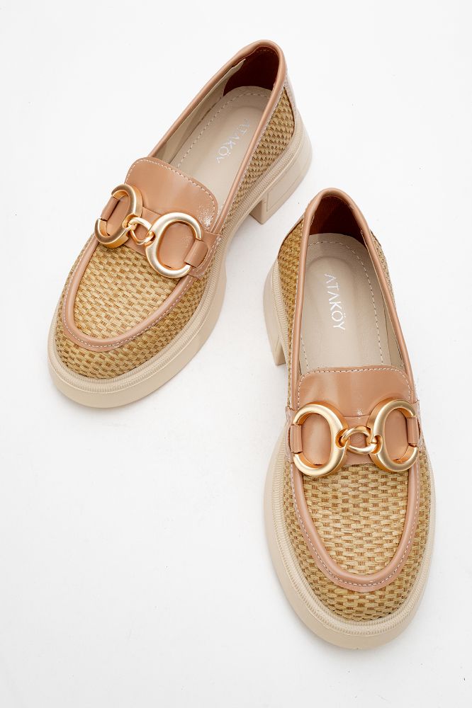 kadin-tokali-loafer-ayakkabi-TEN HASIR-KYL2521007-0090648_0